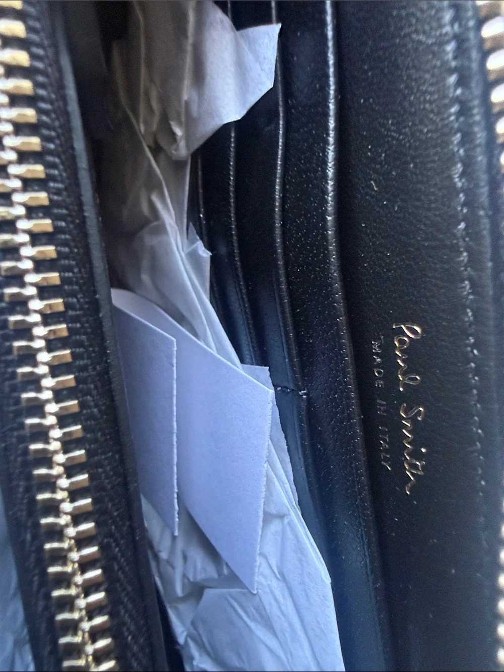 Paul Smith Purple and Black Palm-Print Zip Wallet